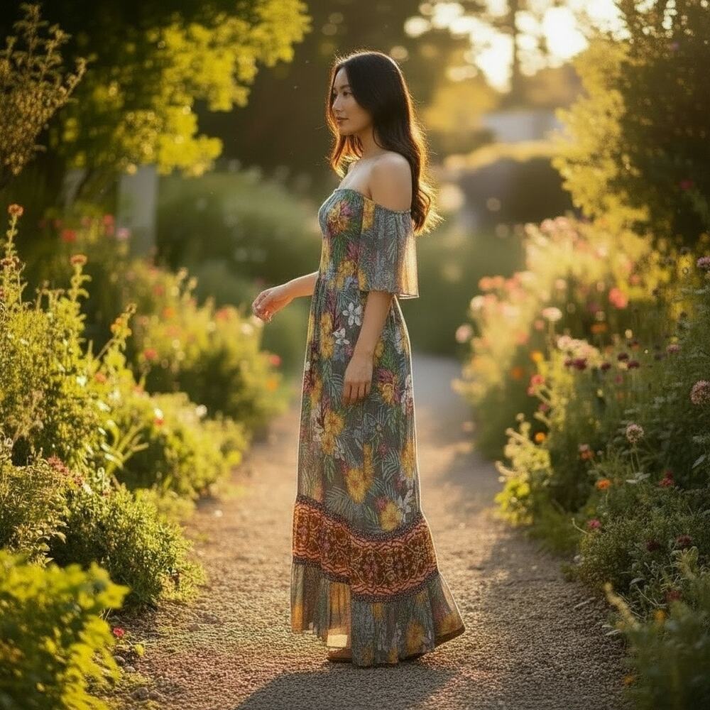 Altar’d State Maxi Dress. Boho Revival, garden core floral. Size small NWT